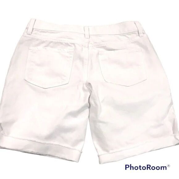 LOFT Pants - Loft Cut Off Frayed White Denim Roll Shorts Size 26/2 - NWOT